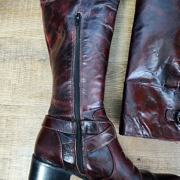 Born Crown Tall Leather Mahogany Riding Boots | Women's 6.5 - Picture 7 of 14